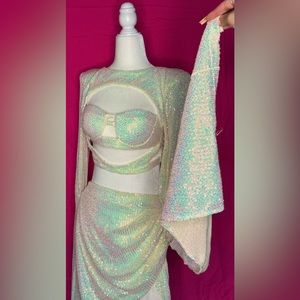 GLAM Midnight mini skirt & top set